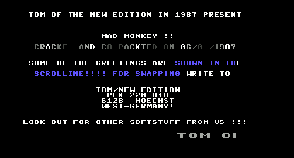 Mad Monkey Title Screen